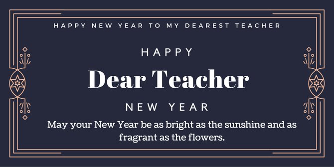 New Year Wishes For Teacher 2025