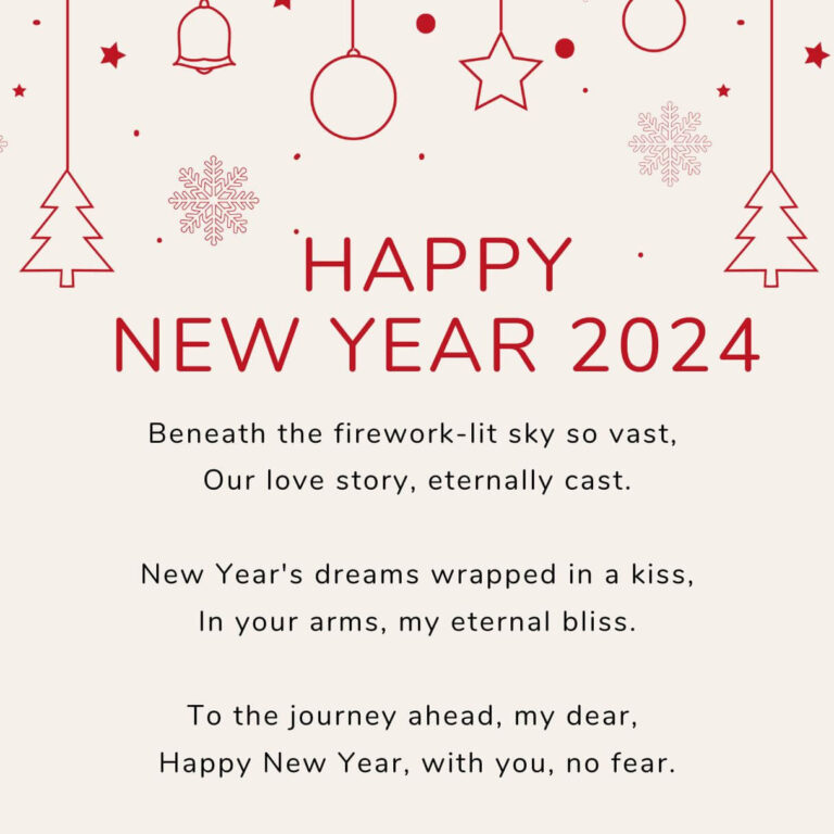 Romantic New Year Love Poems For Boyfriend 2024