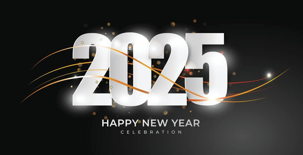 Happy 2025 New Year Background Images Black